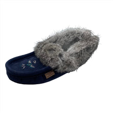 Load image into Gallery viewer, Women&#39;s Laurentian Chief Rabbit Fur and Suede Moccasins
