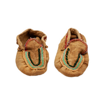 Load image into Gallery viewer, Red Threaded Moccasins
