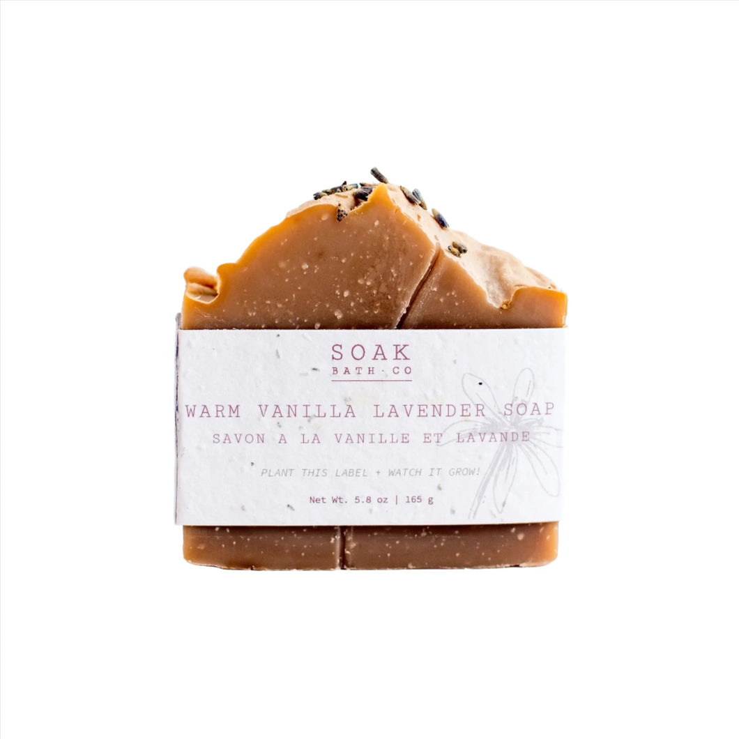 SOAK Bath Co | Warm Vanilla Lavender Soap Bar