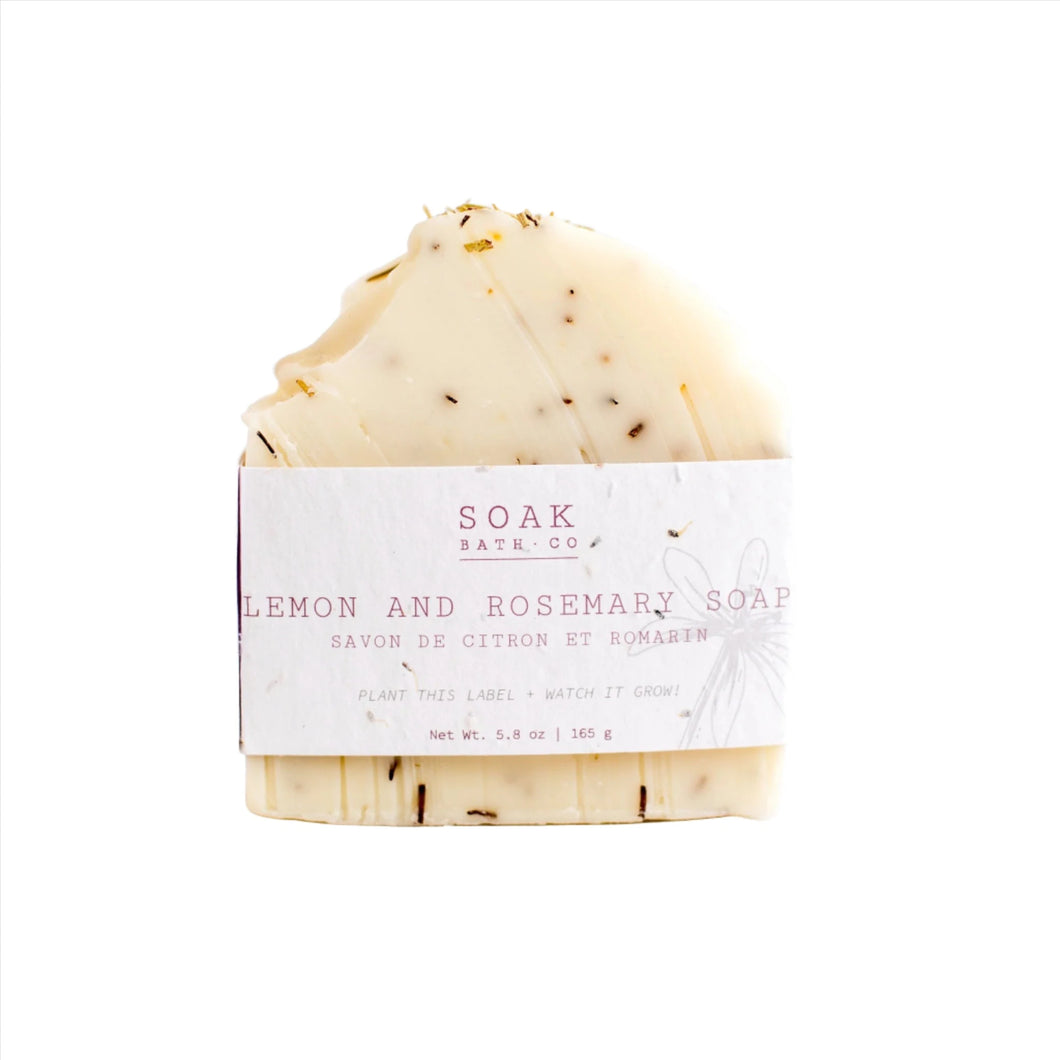 SOAK Bath Co | Lemon and Rosemary Soap Bar