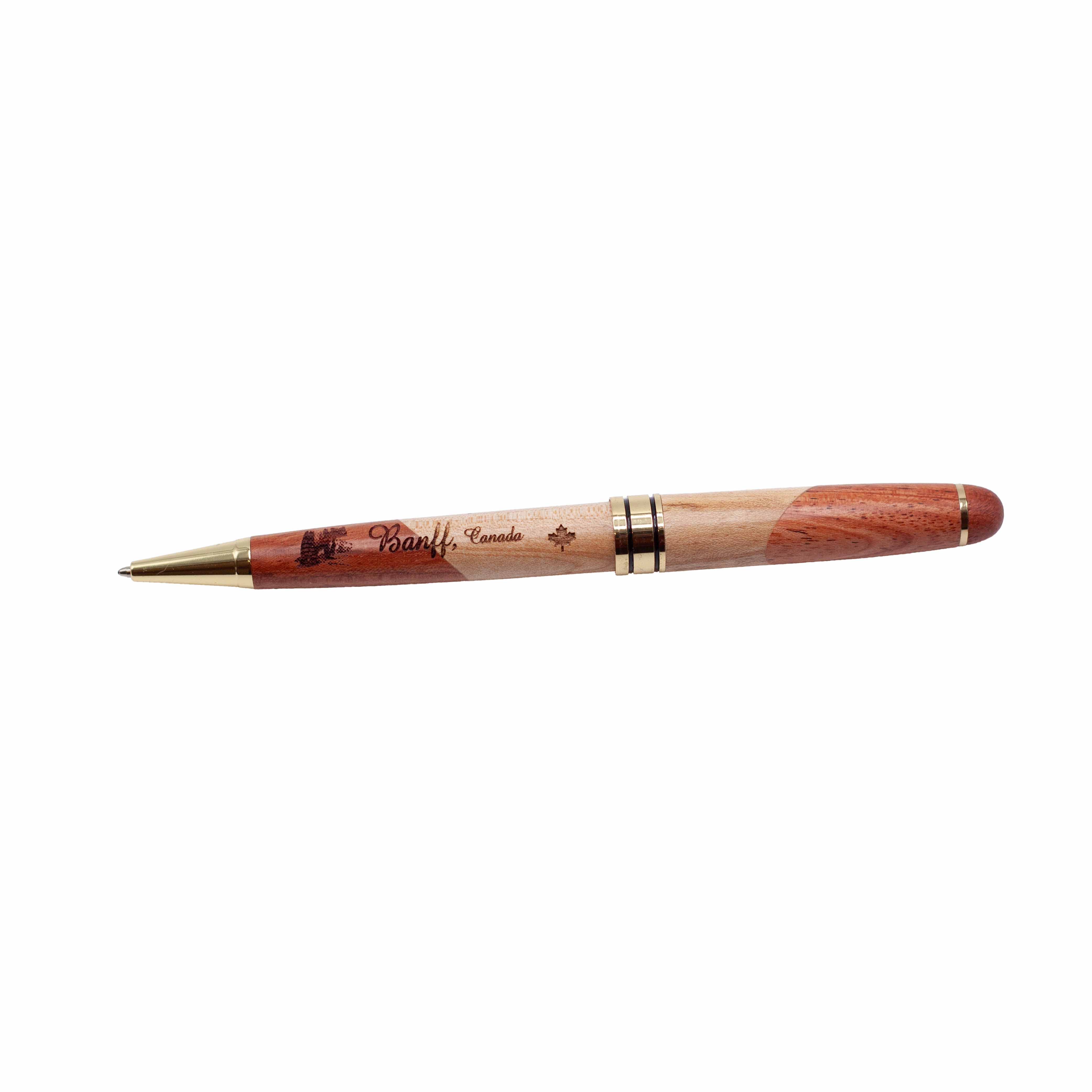 Hand Made 2024 Wood Pen - Angelique Wood - Duraclick Ballpoint Pen - JoBa Wood Designs